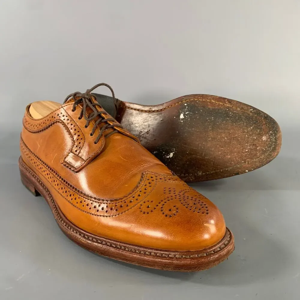 RANCOURT & CO. Size 9 Tan Caramel Leather Wingtip Lace Up Shoes